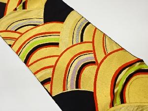 リサイクル　青海波模様織出し袋帯